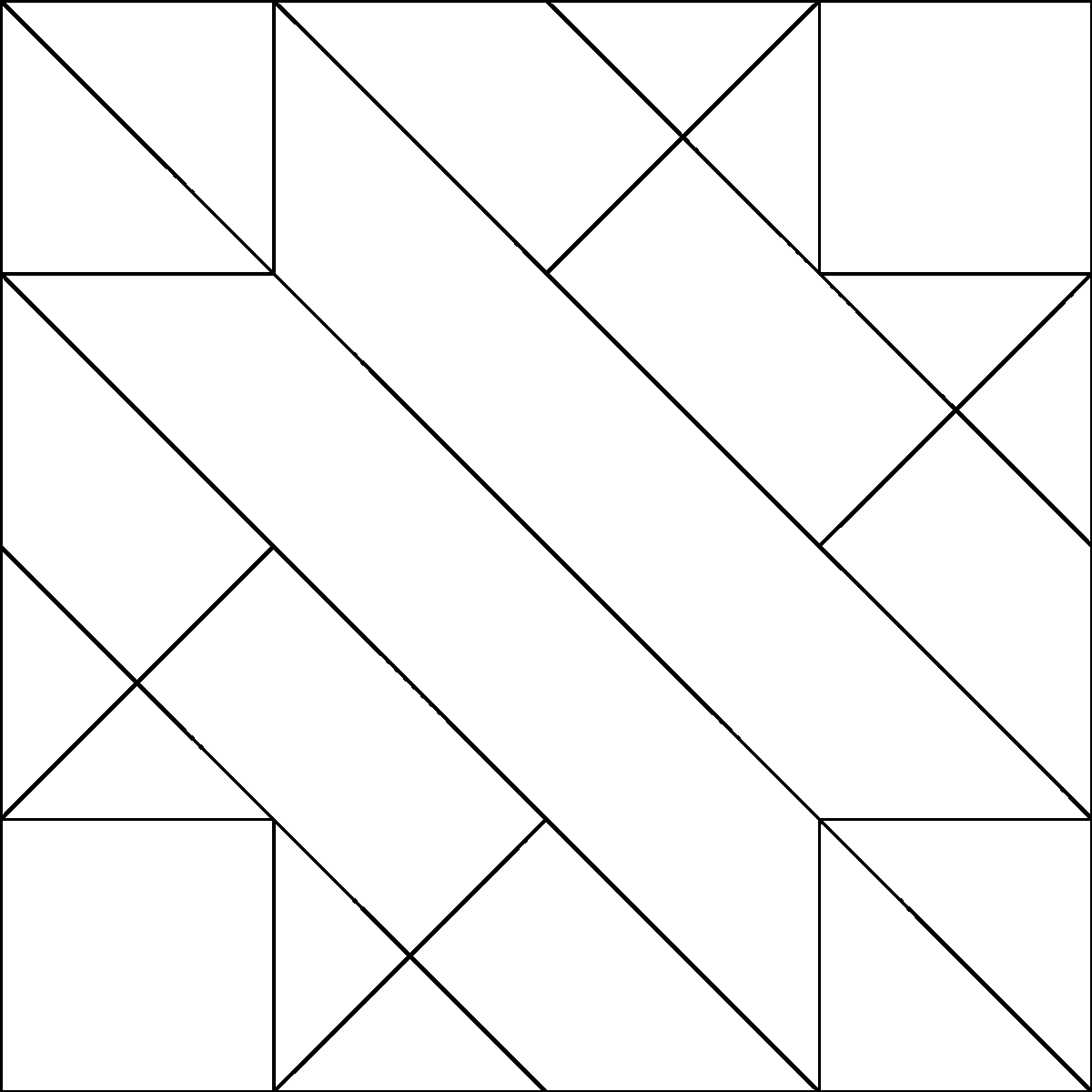 Pattern 61, Woven Star barn quilt pattern thumbnail